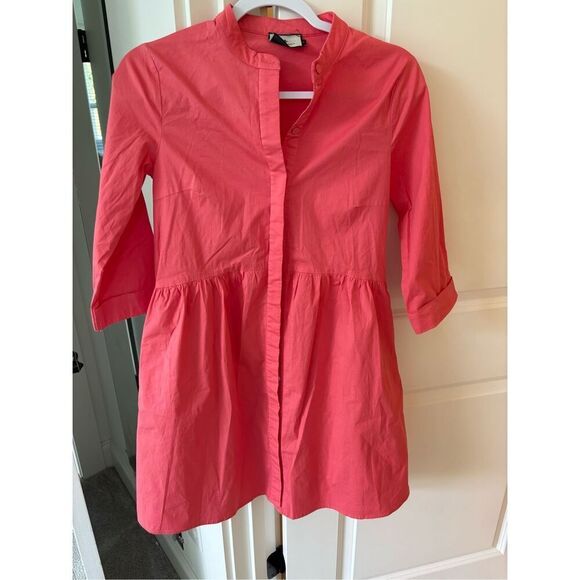 NwOT Tuckernuck Poppy Pink Royal Shirt Dress, small $168 - Picture 3 of 10